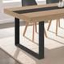 IDMARKET Lot de 2 pieds de table carrés 78x71 cm design industriel