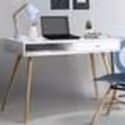 IDMARKET Bureau scandinave EFFIE bois blanc