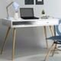 IDMARKET Bureau scandinave EFFIE bois blanc