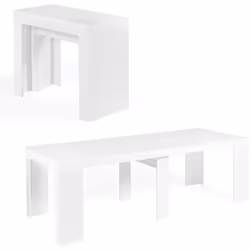 Description générale La table console extensible ORLANDO en bois blanc est un meuble à la fois fonctionnel et design, idéal p ...