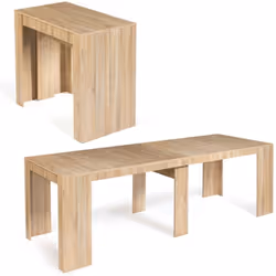 Description générale Découvrez la table console extensible ORLANDO en bois façon hêtre, un meuble ultra fonctionnel et tendan ...