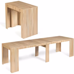 Description générale La table console extensible ORLANDO en bois façon hêtre est un meuble multifonctionnel et design, idéal  ...