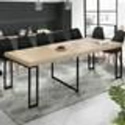 IDMARKET Table console extensible TORONTO 14 personnes 300 cm design industriel