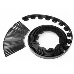 Bordurette de jardin flexible 8 M noire hauteur 12 cm + 24 piquets