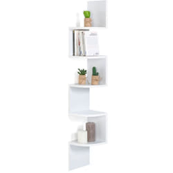 Etagère murale d'angle isa 5 niveaux blanche