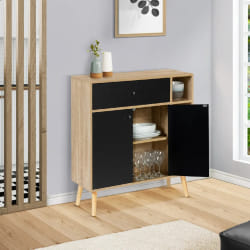 Market Meuble EMMIE bois et noir