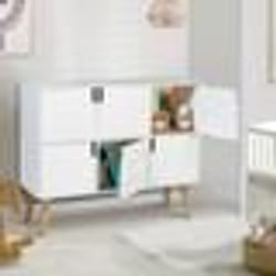 IDMARKET Meuble de rangement cube enfant EMMIE avec 6 cases en bois blanc