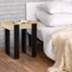 IDMARKET Lot de 2 tables de chevet PHOENIX tables dappoint bois et noir