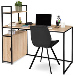 Idmarket - Bureau bibliothèque xxl avec placard detroit design industriel