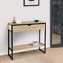 IDMARKET Console 1 tiroir DETROIT 1 étagère design industriel