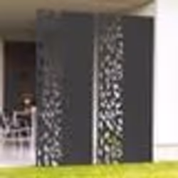 IDMARKET Panneau décoratif universel 150 x 50 CM FLOWER gris semi ajouré sur le côté