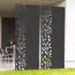 IDMARKET Panneau décoratif universel 150 x 50 CM FLOWER gris semi ajouré sur le côté