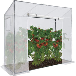 Idmarket - Serre de jardin blanche toutes saisons avec fenêtre et porte zippée