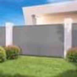 IDMARKET Brise vue haute densité 15 x 10 M gris clair 300 gr/m² qualité PRO