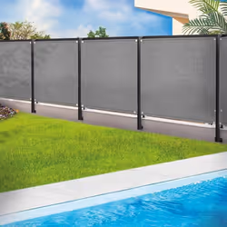 IDMARKET Brise vue renforcé 15 x 10 M gris clair 220 gr/m² luxe PRO