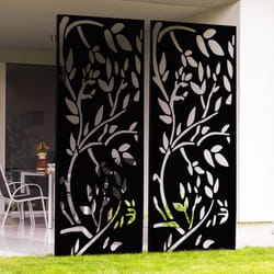 IDMARKET Panneau décoratif universel 150 x 50 CM LIS noir mat