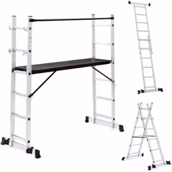 Description générale Réalisez tous vos travaux avec cet échafaudage en aluminium multifonctions. Il offre une hauteur de 2,73 ...