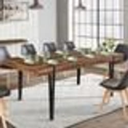 IDMARKET Table à manger rectangle AUSTRIA 10 personnes bois pied épingle 200 cm