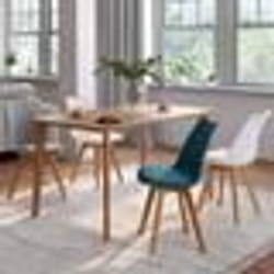 IDMARKET Lot de 4 chaises scandinaves SARA mix color pastel rose blanc gris clair bleu