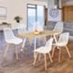 IDMARKET Lot de 6 chaises MANDY blanches pour salle à manger