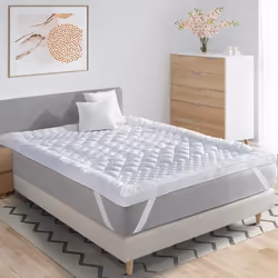 IDMARKET Surmatelas 140x190 CM SACHA 7 zones de confort épais et moelleux 600 gr