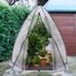 IDMARKET Serre dhivernage dôme bâche bulle 160 x 160 x 180 cm maxi chaleur balcon et terrasse