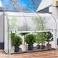 IDMARKET Serre dhivernage murale adossée 300 x 80 x 160 cm double ouverture balcon et terrasse