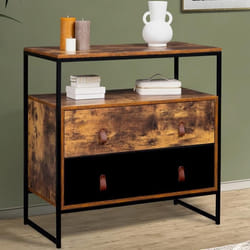 IDMARKET Commode 2 tiroirs CHICAGO 80 cm design industriel