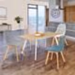 IDMARKET Lot de 4 chaises MANDY mix color pastel rose blanc gris clair et bleu