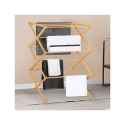 IDMARKET Séchoir à linge accordéon bambou RITA