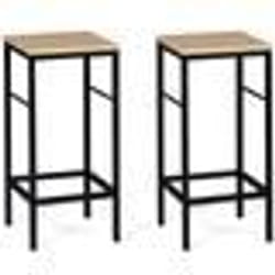 IDMARKET Lot de 2 tabourets de bar DETROIT design industriel