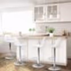 IDMARKET Lot de 4 tabourets de bar KARL design blanc