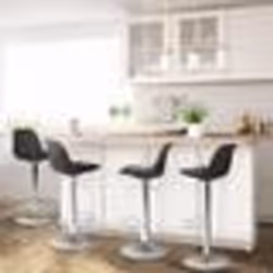 IDMARKET Lot de 4 tabourets de bar KARL design noir