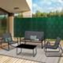 IDMARKET Kit de lamelles occultantes PVC souples vertes horizontales 35 M