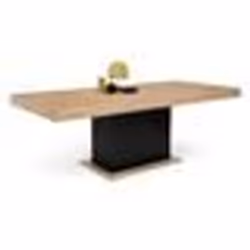 IDMARKET Table à manger extensible rectangle EDEN 6-10 personnes bois et noir 160-200 cm