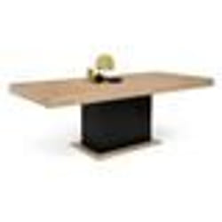 IDMARKET Table à manger extensible rectangle EDEN 6-10 personnes bois et noir 160-200 cm