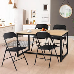 IDMARKET Lot de 4 chaises de salle à manger KITY pliantes noir