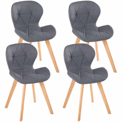 Description générale Profitez de ces chaises ROBINE en tissu gris foncé pour égayer votre intérieur et apporter une touche or ...