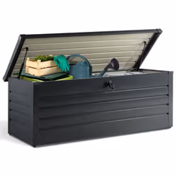 Description générale Le coffre de rangement en métal verrouillable gris anthracite de 600 L est la solution idéale pour organ ...