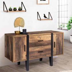ID MARKET buffet  2 portes et 2 tiroirs 105 cm Moderne bois