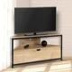 IDMARKET Meuble TV 100 cm dangle DETROIT avec placard design industriel