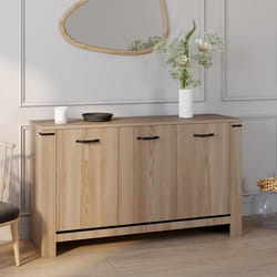ID MARKET buffet  3 portes 140 cm Moderne bois