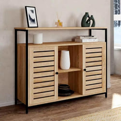 ID MARKET buffet  2 portes 100 cm Moderne bois