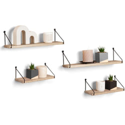 Lot de 4 étagères murales lily design industriel