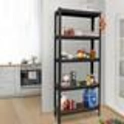 IDMARKET Etagère modulable charges lourdes 5 plateaux effet bois vieilli