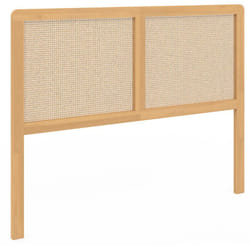 Idmarket - Tête de lit sur pied edhen 140 cm cannage et bois