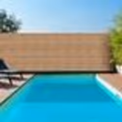 IDMARKET Brise vue occultant 18 x 10 M effet claustra en bois 160 gr/m²