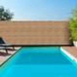 IDMARKET Brise vue occultant 18 x 10 M effet claustra en bois 160 gr/m²