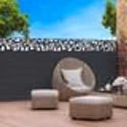 IDMARKET Brise vue occultant 15 x 10 M effet lames de clôture motifs FLOWER 160 gr/m²