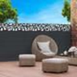 IDMARKET Brise vue occultant 15 x 10 M effet lames de clôture motifs FLOWER 160 gr/m²